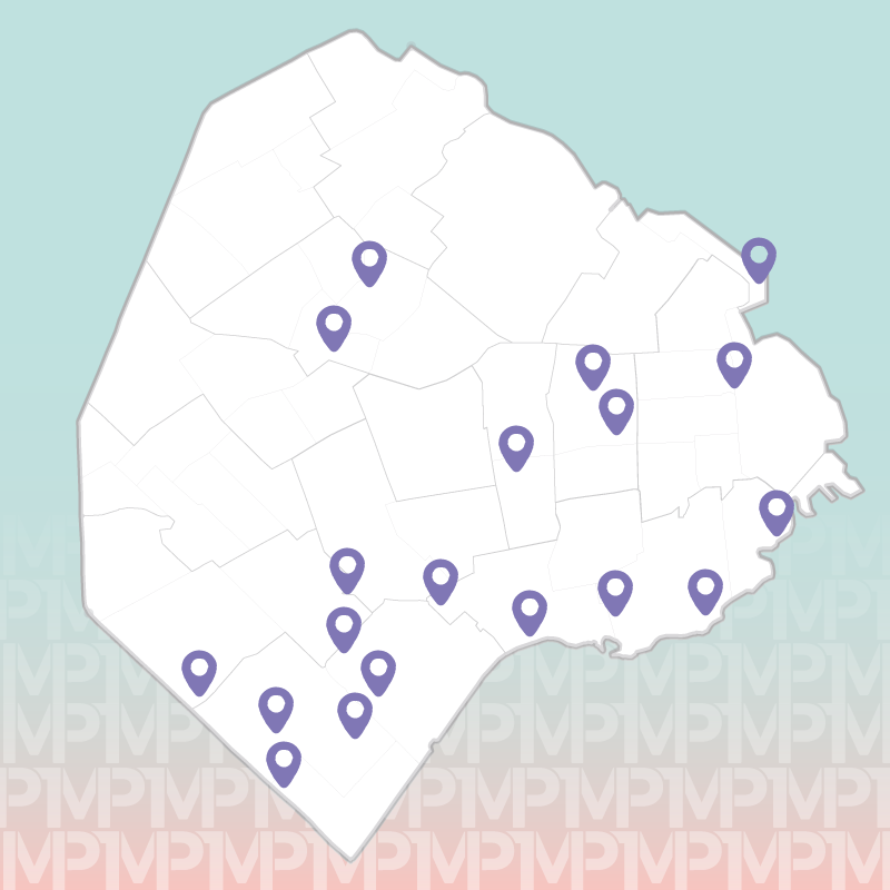 Mapa de las Oficinas de Atención - Ministerio Público Tutelar