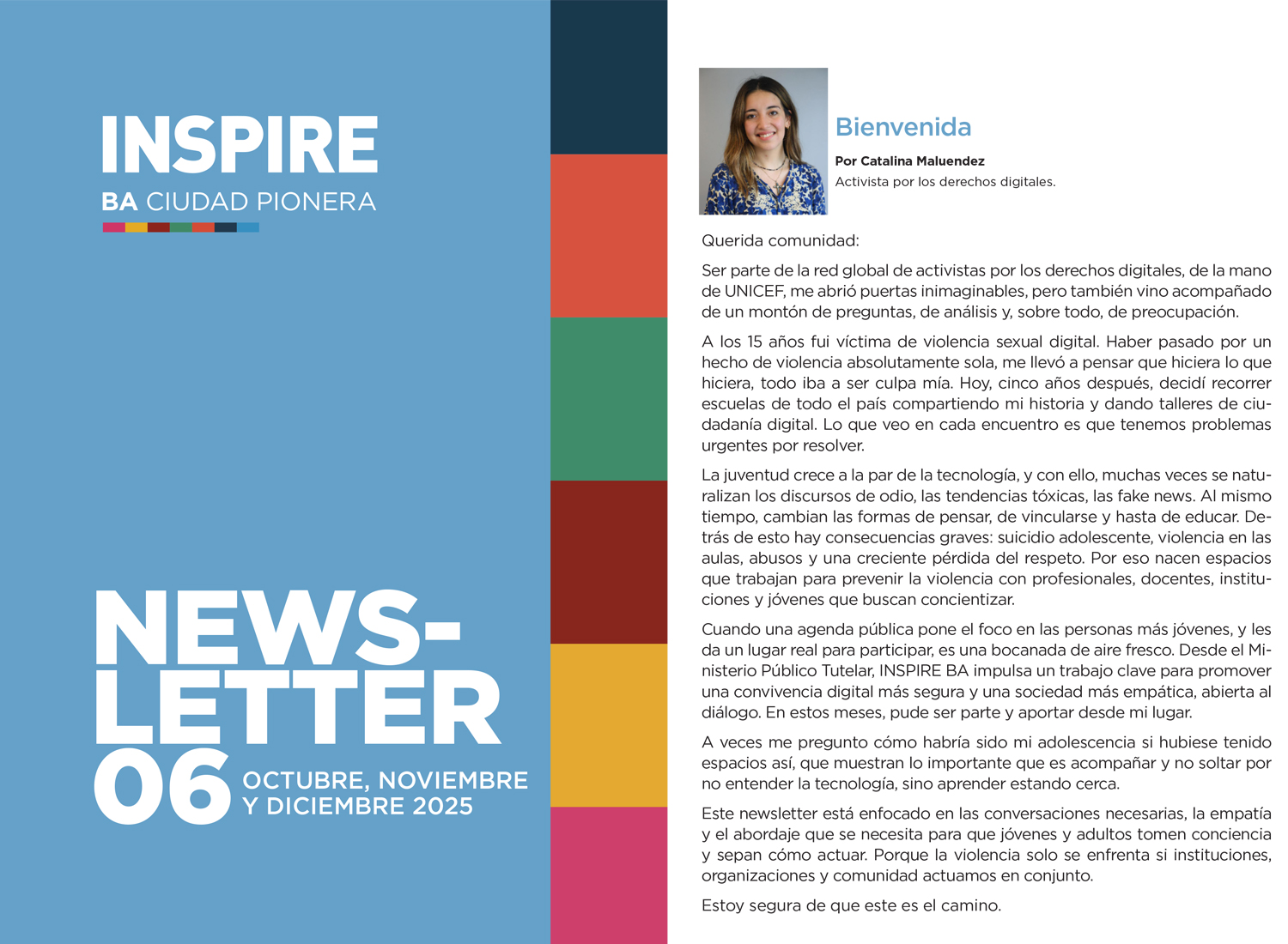 Newsletter 06 de INSPIRE - Organización Mundial de la Salud, Ministerio Público Tutelar, Gobierno de la Ciudad de Buenos Aires, Red por la Infancia.